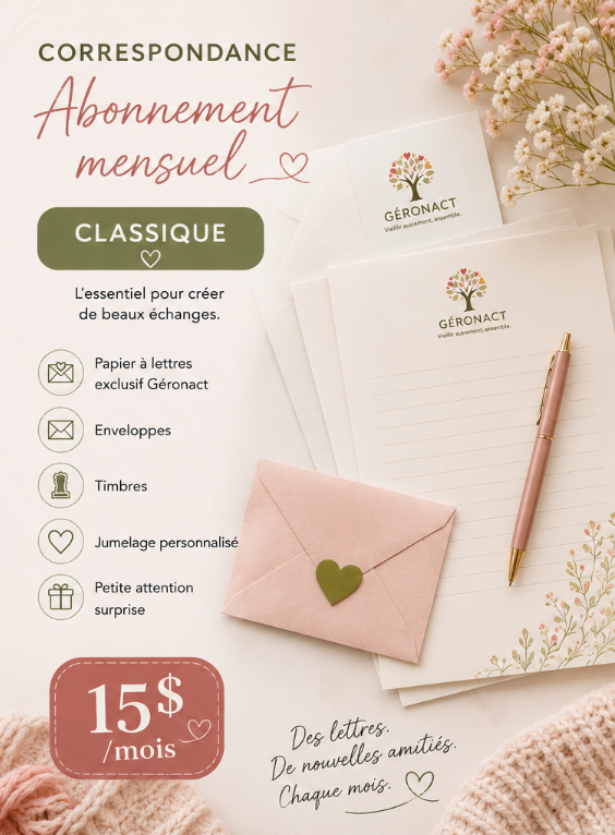 Correspondance Classique – Abonnement mensuel